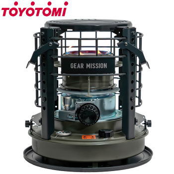 【最大半額クーポン＆全品P2倍！16日まで】トヨトミ ストーブ コンロ コンロ型ストーブ 木造7畳まで コンクリート9畳まで タンク容量3.1L TOYOTOMI GEAR MISSION 煮炊き暖房用石油こんろ K3-GM1 オリーブグリーン【TD】