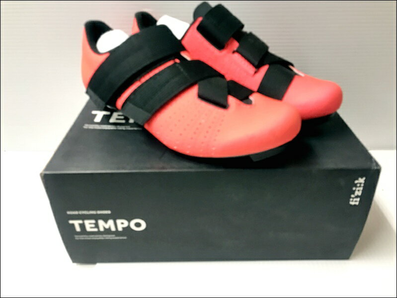 ▼▼【中古】未使用品 フィジーク FIZIK テンポ TEMPO R5 POWERSTRAP ビンディング SPD-SL CORAL/BLACK EU40.5 26cm