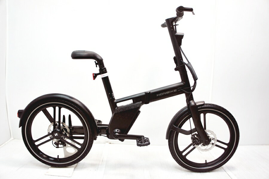 ▼▼【中古】美品 ホンバイク HONBIKE TOG001 2021年頃 アルミ 電動アシスト自転車 バイク 20インチ ブラック 6Ah 折りたたみ
