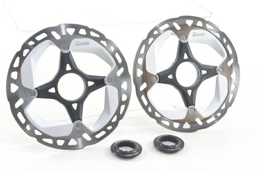 ◆◆【中古】シマノ SHIMANO RT-MT800 160mm 2枚 ロックリング付き ディスクローター(4)