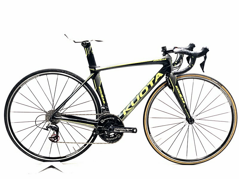 【中古】訳アリ クオータ KUOTA クーガー KOUGER DURA-ACE MIX 2016年 カーボンロードバイク Sサイズ ブラック/グレー/グリーン