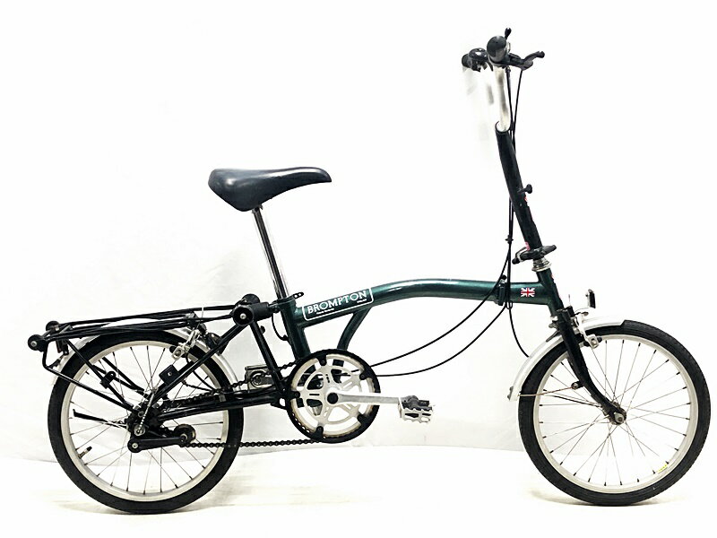 【中古】訳アリ ブロンプトン BROMPTON M3R 台湾製 フォールディングバイク 折り畳み自転車 16インチ グリーン