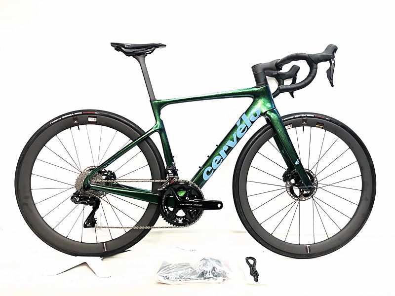 【中古】未走行品 サーヴェロ CERVELO カレドニア CALEDONIA-5 DURA-ACE Di2 油圧 2022年 カーボンロードバイク 51サイズ グリーン/ネイビー☆