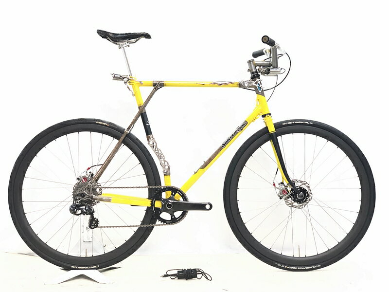 【中古】●サンライズサイクル SUNRISE CYCLES 年式不明 クロモリ ロードバイク イエロー