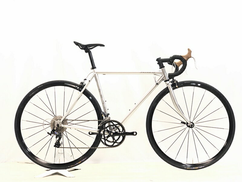 【中古】美品 フジ FUJI バラッド オメガ BALLAD Ω 2025年 クロモリ ロードバイク 52サイズ シルバー