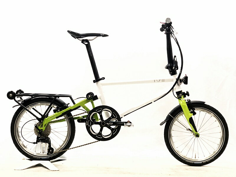 【中古】超美品 タイレル TYRELL イヴ IVE 2017年 SORA フォールディングバイク 折り畳み自転車 18インチ ホワイト/グリーン
