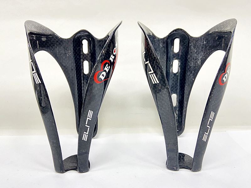 【中古】エリート ELITE デローザ DE ROSAカーボンボトルケージ 2個セット ブラック