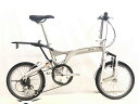 【中古】 訳アリ R&M BD-1 MONOCOQUE 年式不明 SHIMANO ALIVIO フォールディングバイク 折り畳み自転車 18インチ シルバー