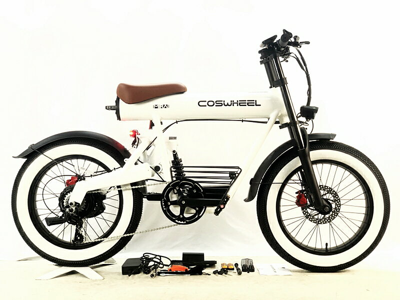 【中古】● 超美品 コスウエル COSWHEEL ミライコンフォート MIRAI COMFORT 2025年 電動アシスト自転車 20インチ ホワイト ☆