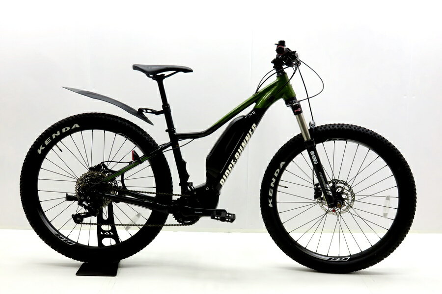 ★★【中古】ミヤタ MIYATA RIDGE RUNNER 6180 2021年モデル アルミ 電動アシスト E-BIKE バイク 380サイズ 10速 グリーン×ブラック