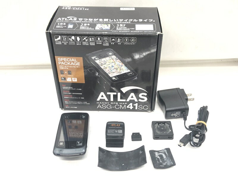 自転車基本情報 商品名 訳アリ アトラス ATLAS ASG-CM41SC サイクルコンピューター 商品種類サイクルコンピューター参考価格-重量-状態レベル中古：E（ジャンク/要メンテナンス、オーバーホール推奨。現状お渡し品）状態説明現状ではサイコン本体に電源が入らず、付属の充電器を使用しても充電が出来ない為、訳アリでの販売となります。使用によるキズと汚れがございます。画面には小キズが多いです。画像にある物で全てとなります。単体での動作確認のみとなります。商品説明訳アリ アトラス ATLAS ASG-CM41SC サイクルコンピューターです。メーカーATLAS (アトラス)モデル・型番 (ASG-CM41SC)商品コードcps-2210288023-pa-037665283発送元本商品は、「サイクルパラダイス東京　ネット店」より発送いたします。【重要なご案内】ご購入前に必ずお読みください。本商品は通販・配送専用商品です。店頭での商品確認や店頭お渡しができないお品となります。ご質問は、「商品についてのお問い合わせ」欄よりお送りくださいませ。お電話やメールなどで直接頂いたお問い合わせはご返信ができません。また、ご質問の内容によってはご返答できない場合がございます。予めご了承下さい。ご購入後48時間以内のお支払いお手続きをお願いしております。(期限を過ぎますとキャンセルとさせて頂きます。)