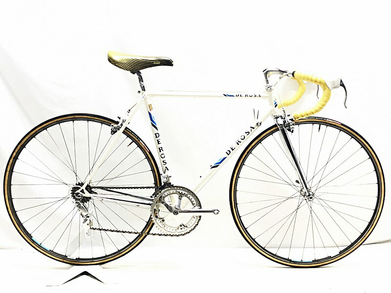 【中古】訳アリ デローザ DE ROSA プロフェッショナル PROFESSIONAL COLUMBUS SLX CAMPAGNOLO C-RECORD クロモリ ロードバイク ホワイト〇