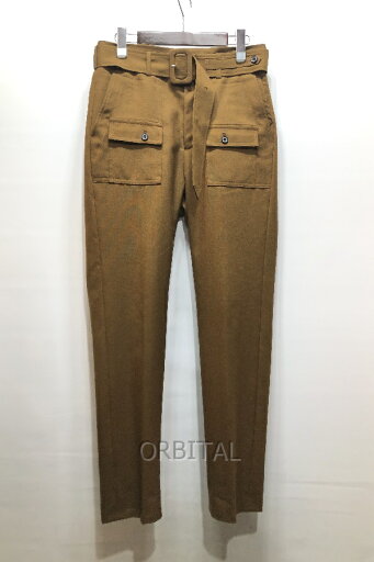 【中古】経堂) ダイリク DAIRIKU 21SS スラックス パンツ Bush Detail Wool Slacks with Velt サイズ27 定価4.9万位 ブラウン 【中古】経堂) ダイリク DAIRIKU 21SS スラックス パンツ Bush Detail Wool Slacks with Velt サイズ27 定価4.9万位 ブラウン