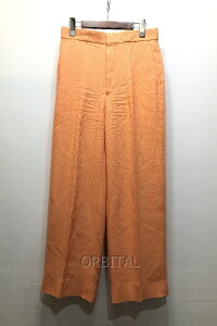 【中古】経堂) ドゥロワー Drawer M.SUMMER1 レーヨン バスケット パンツ 6514-236-1309 オレンジ サイズ38 定価78,100円