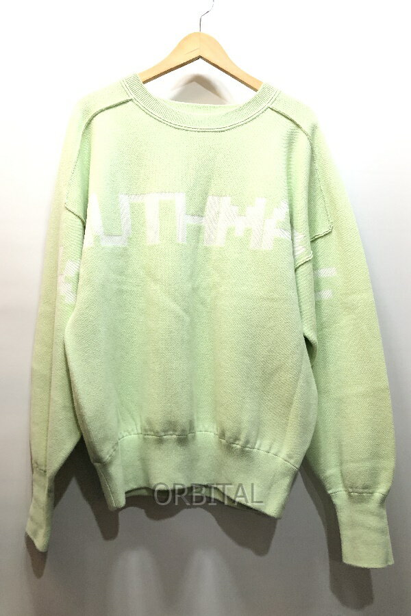 【中古】経堂) クヌースマーフ Knuth Marf ロゴ ニット トップス logo knit ライトグリーン KM24AJ02 ..