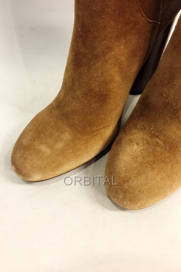 【中古】代官山)GUCCI グッチ アンクルベルト スエード ロングブーツ ブラウン サ...