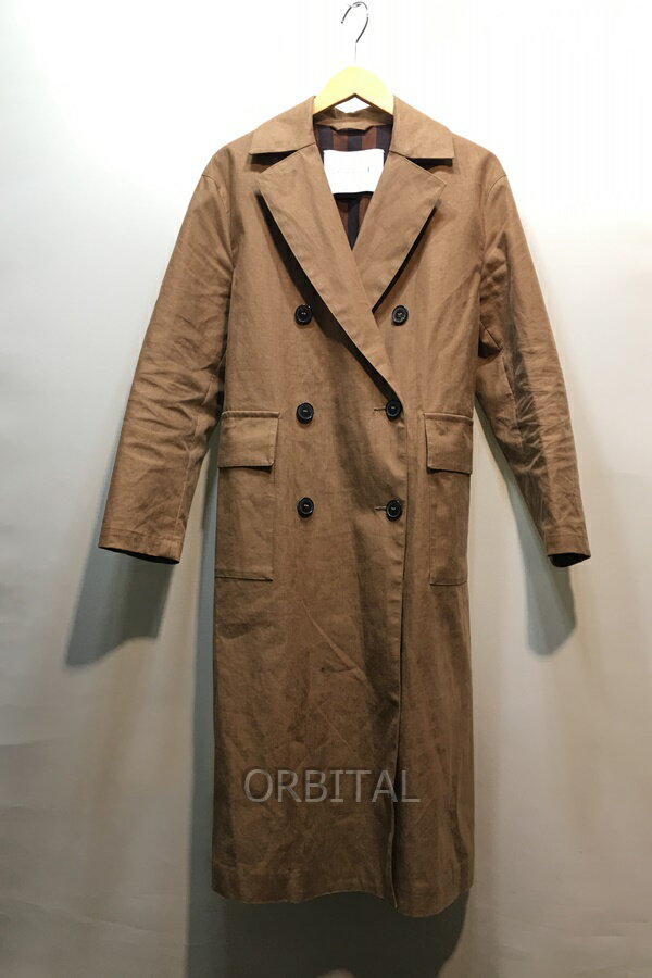 【中古】経堂)MACKINTOSH マッキントッシュ RAINTEC リネン トレンチコート LAURENCEKIRK LM-1009B サイズ8 レディース