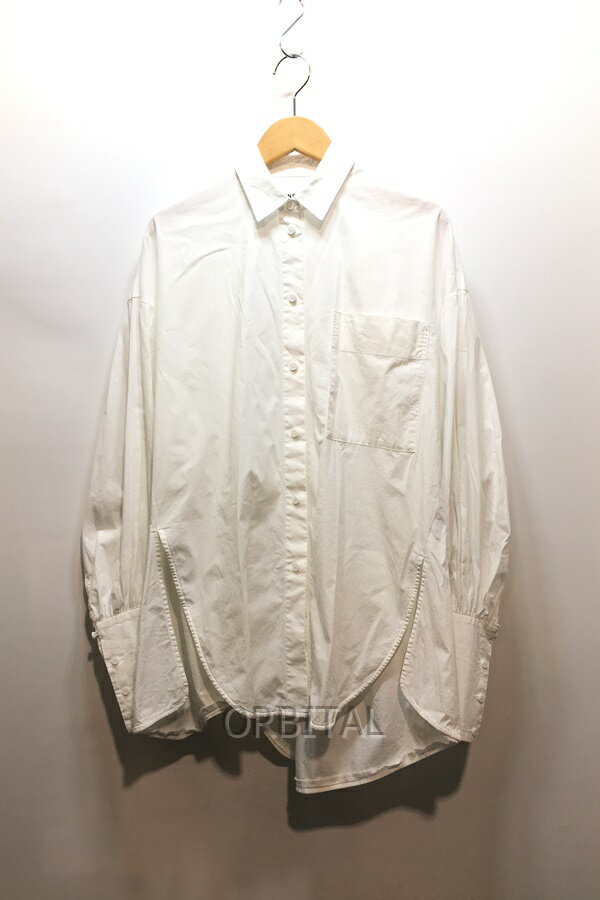 【中古】経堂) ENFOLD エンフォルド 22SS SOMELOS スカラップAラインSHIRT シャツ ホワイト 38 M 定価￥31,900-