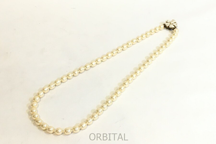 【中古】二子玉)MIRIAM HASKELL ミリアムハスケル バロックパールネックレス ロング ゴールド金具 コスチュームジュエリー