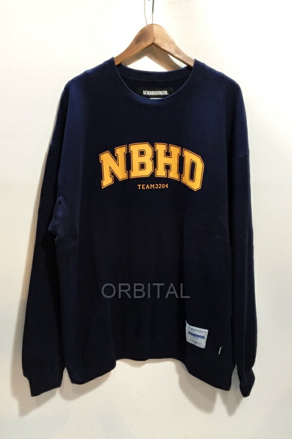 【中古】代官山)NEIGHBORHOOD × RUSSELL ATHLETIC 24SS ネイバーフッド×ラッセルアスレチック スウェットシャツ トレーナー ネイビー XL