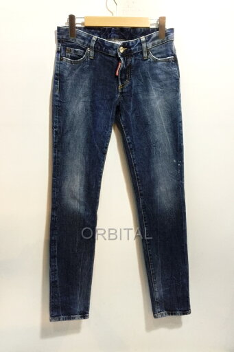 代官山)DSQUARED2 ディースクエアード SL72LB0273 加工デニムパンツ ジーンズ ブルー サイズ36 代官山)DSQUARED2 ディースクエアード SL72LB0273 加工デニムパンツ ジーンズ ブルー サイズ36