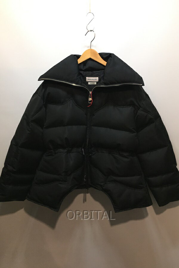 【中古】経堂) Alexander McQueen アレキサンダーマックイーン 22AW パデッドジャケット ブラック レディース IT42 定価￥40万 国内正規