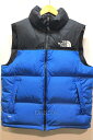 【中古】経堂) THE NORTH FACE ザノースフェイス 1996レトロヌプシ ダウンベスト ブルー サイズM メンズ アウター