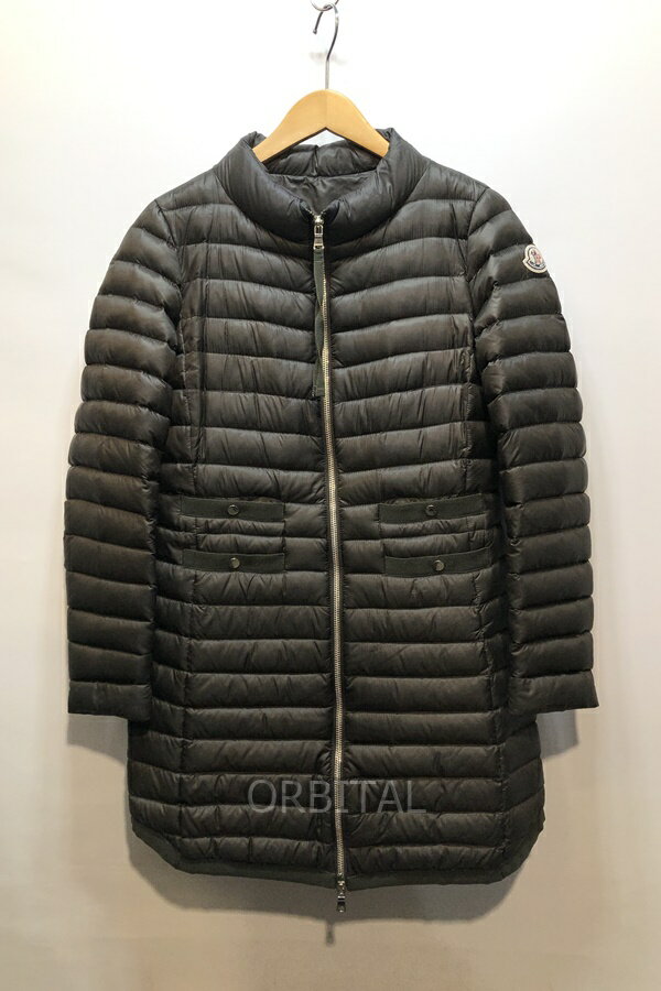 楽天ベリーグッドストア【中古】経堂） モンクレール MONCLER ダウンコート AUBRY オーブリー カーキブラウン レディース 0 国内正規 ※ツレ、傷多数