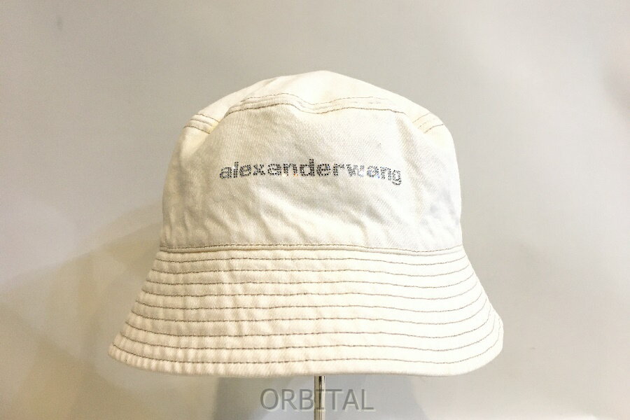 【中古】二子玉)Alexander Wang アレキサンダーワン 22年品 バケットハット Bucket Hat ホワイト 4DC3229001 ユニセックス 0/S 国内正規