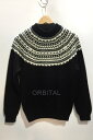 【中古】代官山)SAINT LAURENT PARIS サンローランパリ 国内正規 434776 フェアアイル ニットセーター ブラック XS エディスリマン
