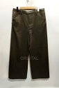 【中古】代官山)SUNSEA サンシー 20S41 SNM4 スラックス ワイドストレートパンツ ブラウン サイズ2
