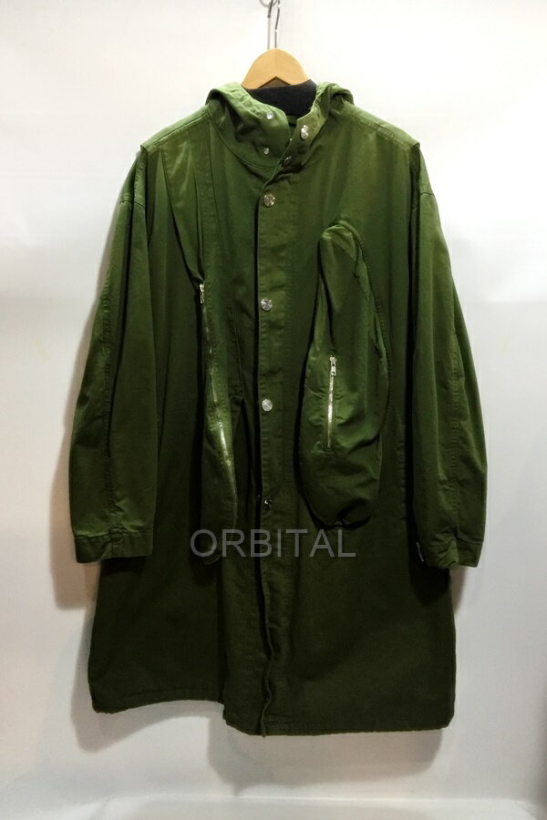 【中古】代官山)NAMACHEKO ナマチェコ SYRUS PARKA モッズコート ミリタリーロングコート グリーン サイズS
