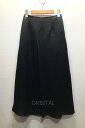 【中古】経堂) ENFOLD エンフォルド 21AW アセテートサテン ロングスカート ブラック 36 美品 300EA231-0260