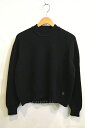 【中古】二子玉) HERMES エルメス 23年製 カシミア100% ミドルネックニット セーター 3H2601D1 ブラック レディース 34 国内正規 極美...