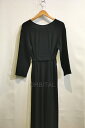 【中古】二子玉)6 ROKU ロクビューティ&ユース BELT MAXI DRESS ベルトマキシワンピース ロング ブラック 定価26,400円 レディース 36