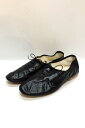 【中古】代官山)PORSELLI ポルセリ JAZZ ジャズ レースアップシューズ レザー フラットシューズ ブラック サイズ43 26~26.5cm(4)