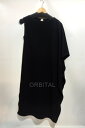 【中古】代官山)HERMES エルメス 国内正規 アシンメトリー レイヤードドレス ブラック サイズ34 ケープワンピース ※ソルド品