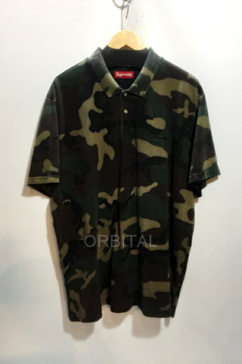 【中古】代官山)シュプリーム Supreme 25SS Washed Camo Polo Woodland Camo ウォッシュド カモ ポロシャツ オリーブ サイズXL 【中古】代官山)シュプリーム Supreme 25SS Washed Camo Polo Woodland Camo ウォッシュド カモ ポロシャツ オリーブ サイズXL