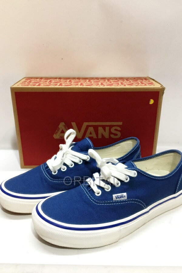 【中古】代官山)VANS × PALACE バンズ パレス オーセンティック スニーカー サイズ27cm ネイビー 箱付き