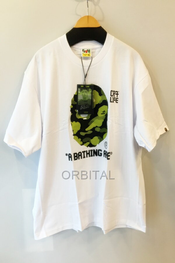 Rakuten - 【中古】代官山)A BATHING APE x Cristiano Ronaldo CR7 LIFE CAMO Tシャツ ホワイト サイズ2XL アベイシングエイプ タグ付き