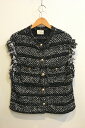 【中古】二子玉)UNITED ARROWS ユナイテッドアローズ ボーダーミックスツイードニットベスト 定価36,300円 1518-299-1749 レディー...