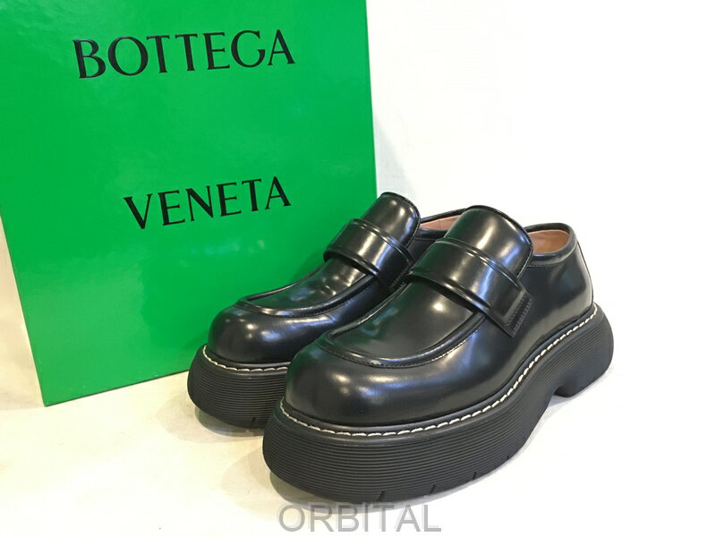 【中古】二子玉) BOTTEGA VENETA ボッテガヴェネタ 未使用 SWELL LOAFERS スウェル ローファー 定価165,000円 ブラック 41...