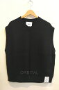 【中古】二子玉) WTAPS ダブルタップス 23AW 232MADT-KNM01 DITCH VEST ACRYLIC. SIGN ディッチ ベスト ブラック メンズ 2 極美品