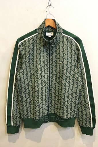 【中古】二子玉)ラコステ LACOSTE モノグラムジャカードトラックジャケット SH1368 定価27,500円 グリーン メンズ 4-M 美品 【中古】二子玉)ラコステ LACOSTE モノグラムジャカードトラックジャケット SH1368 定価27,500円 グリーン メンズ 4-M 美品