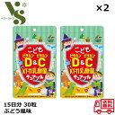 ユニマットリケン こどもビタミンD&ビタミンC KT-11乳酸菌 チュアブル 30粒 x2個セット ぶどう風味 タブレット おやつ サプリ サプリメント 栄養補...