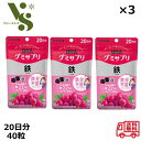 グミサプリ 鉄 20日分 40粒 x3個セット UHA味覚糖 グレープ味 グミ 鉄 グミサプリ