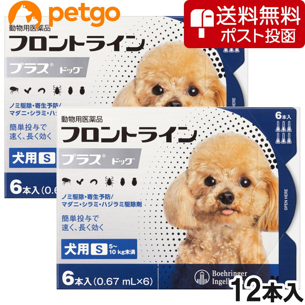 【ネコポス 同梱不可 】【2箱セット】犬用フロントラインプラスドッグS 5 10kg 6本 動物用医薬品 【あす楽】