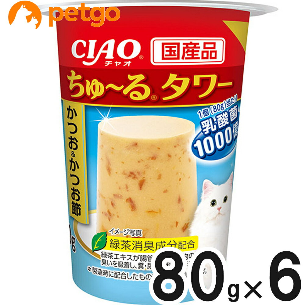 CIAO(チャオ) ちゅ〜るタワー かつお＆かつお節 80g×6個【まとめ買い】【あす楽】のサムネイル