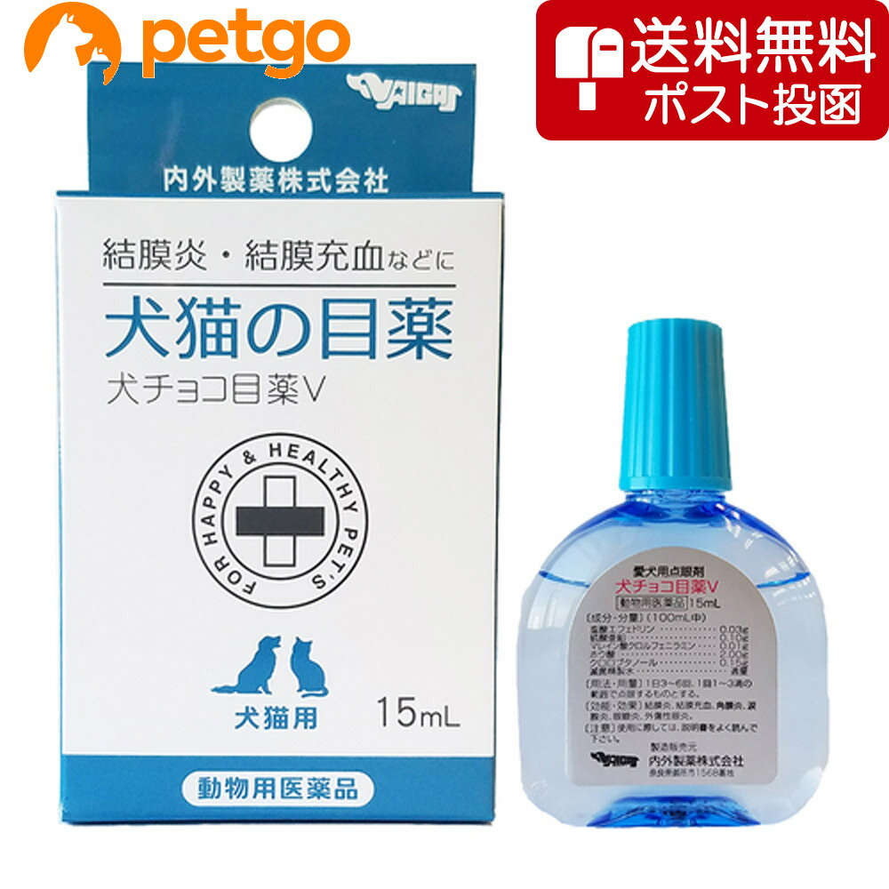 【ネコポス(同梱不可)】犬チョコ目薬V（犬猫の目薬） 15mL（動物用医薬品）【あす楽】