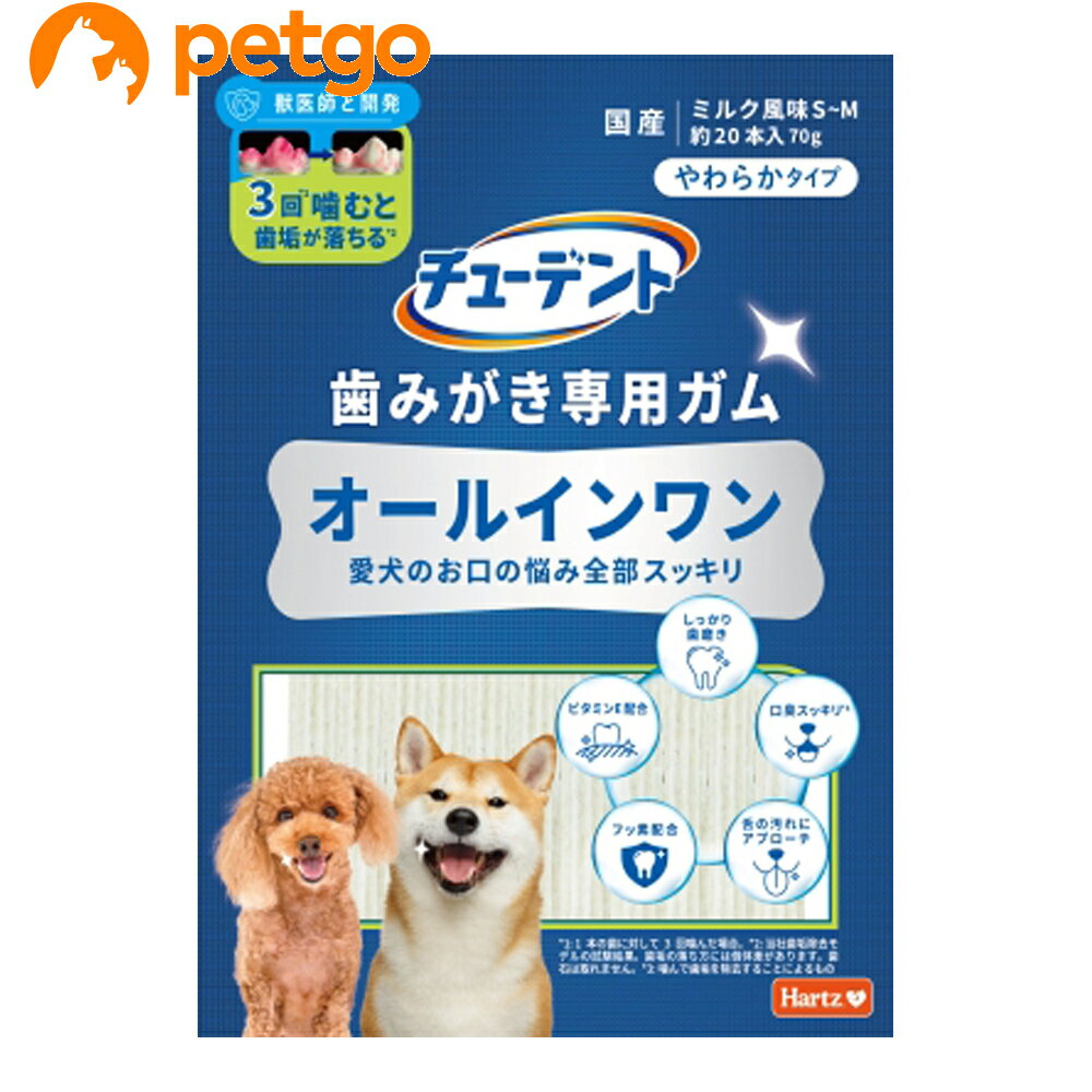 ハーツ チューデント 歯みがき専用ガム オールインワン やわらかタイプ S-M 70g